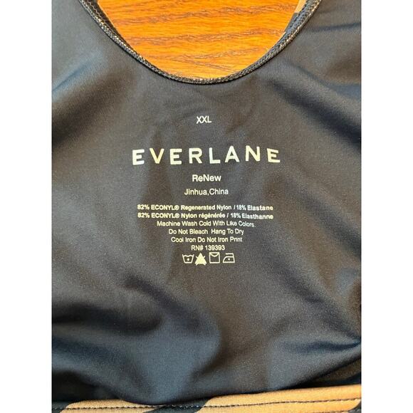 Everlane Square Neck Tiger Print Black One Piece Swimsuit XXL - Picture 4 of 4